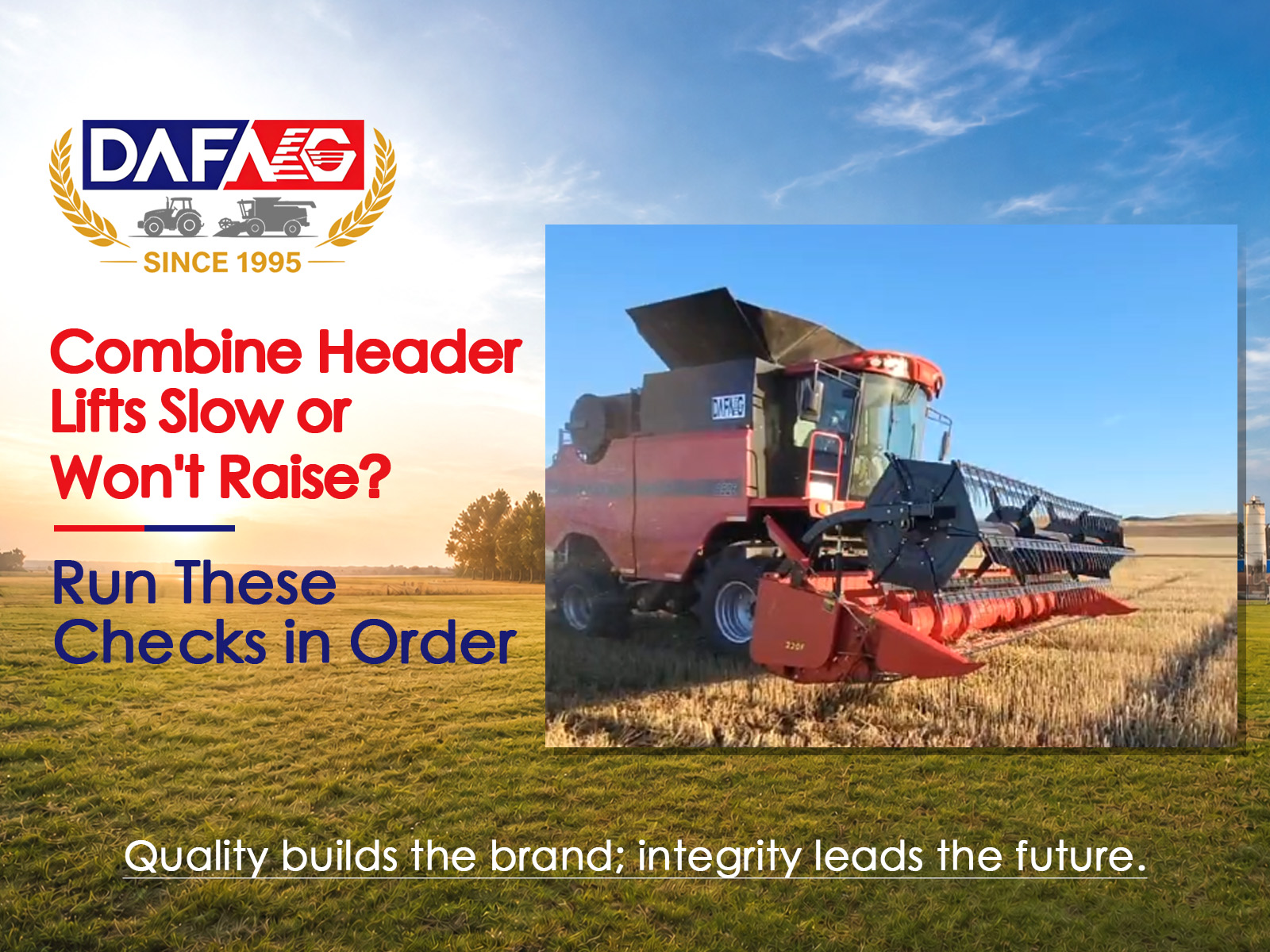 Combine Header Lifts Slow or Won't Raise? Run These Checks in Order