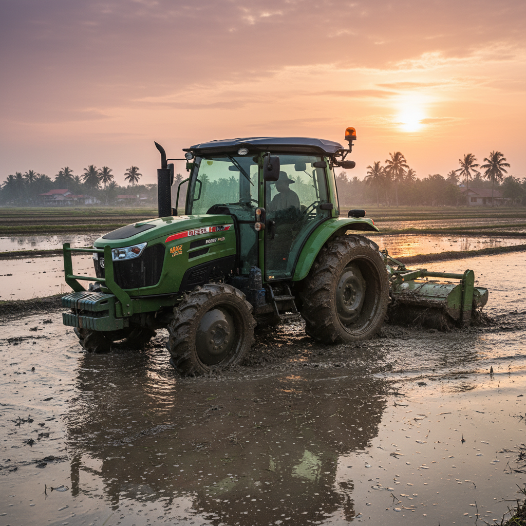 Diesel Farm Tractor For Professional Paddy Management