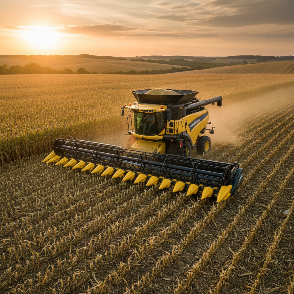 Corn Combine Harvester For Maximizing Seasonal Yields
