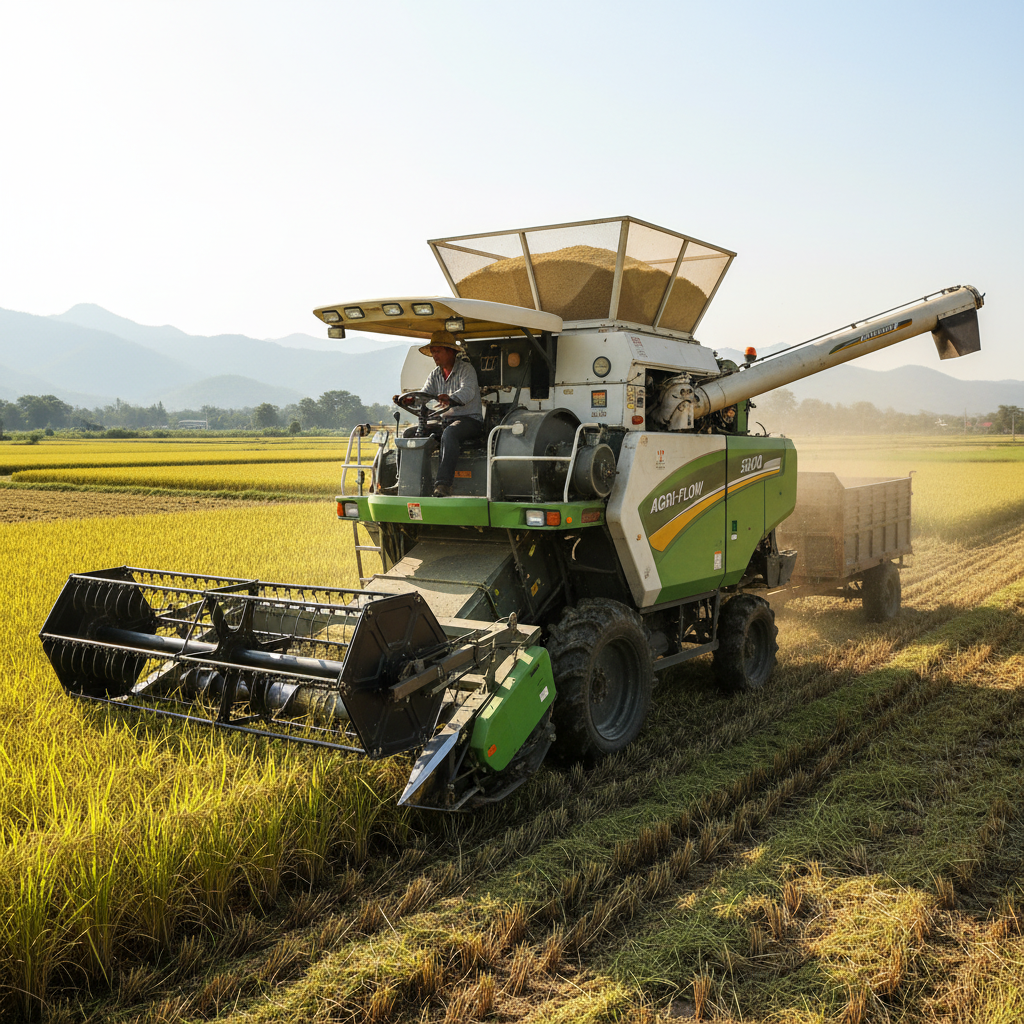 Rice Cutter Harvester For Integrated Cutting And Threshing