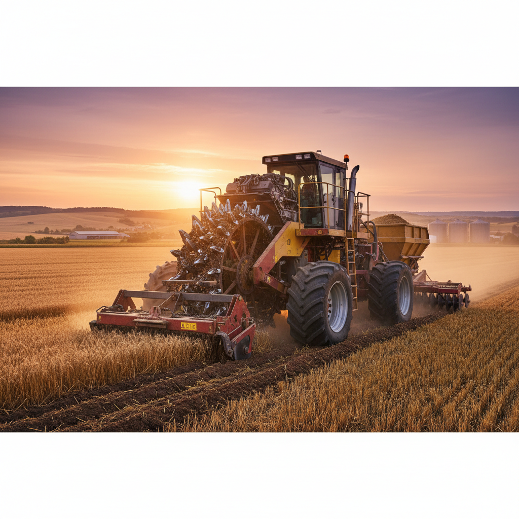 Wheat Wheel Harvester For High-Power Land Preparation