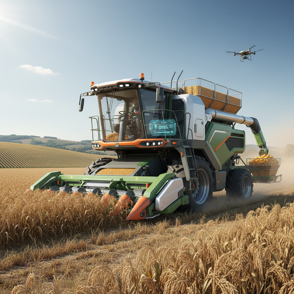 Rice Harvest Machine For Automated Corn Collection