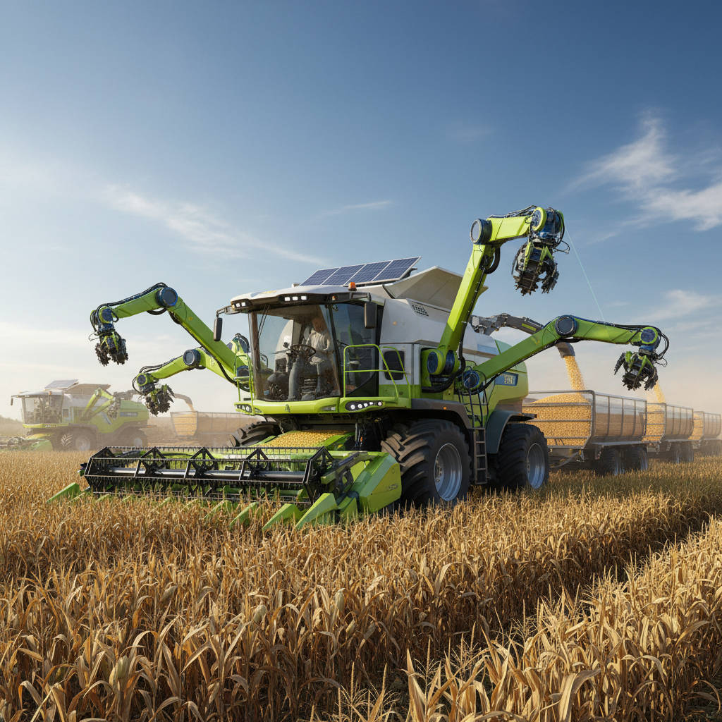 Rice Harvesting Equipment For Automated Corn Collection
