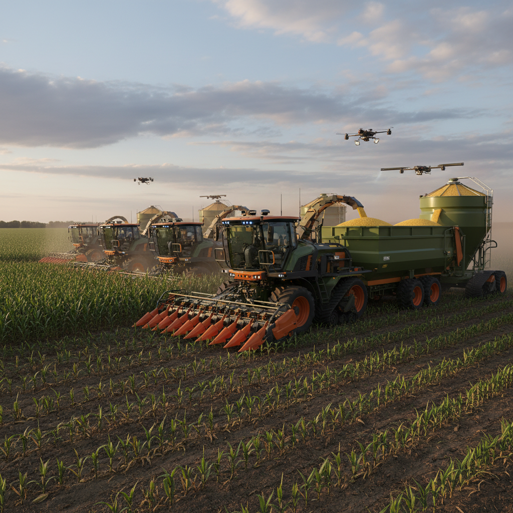 Heavy Duty Tractors For Automated Corn Collection