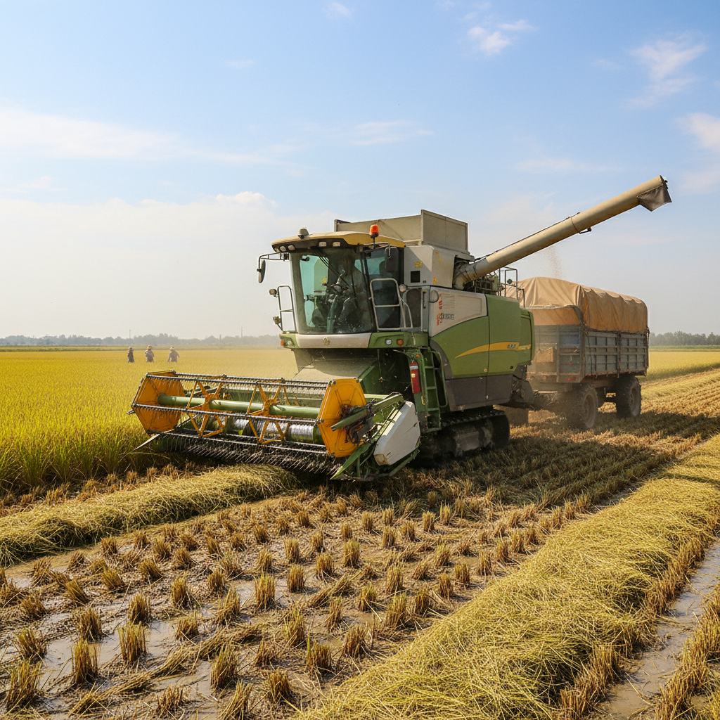 Rice Cutter Harvester For Efficient Grain Combining