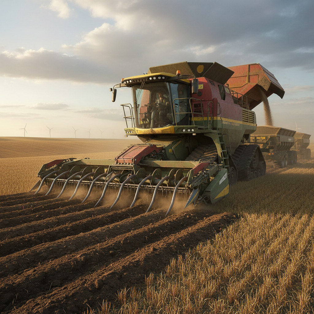 Wheat Combine Machine For Heavy-Duty Land Plowing
