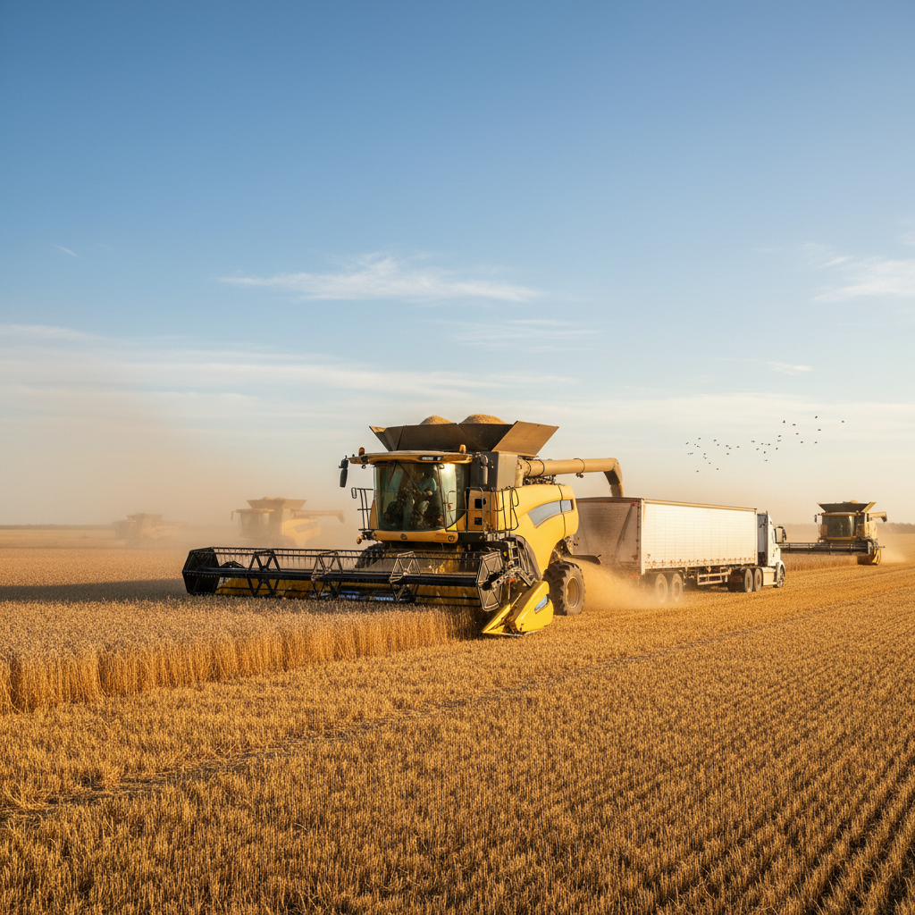Wheat Combine Machine For Large-Scale Crop Harvesting