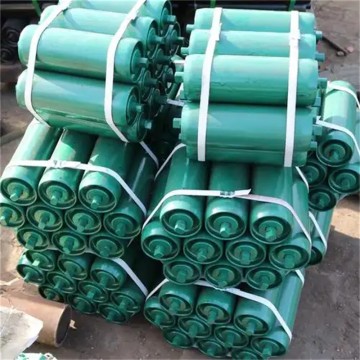 Suspended Rollers Of The Conveyor Belt Machine In A Trough Shape