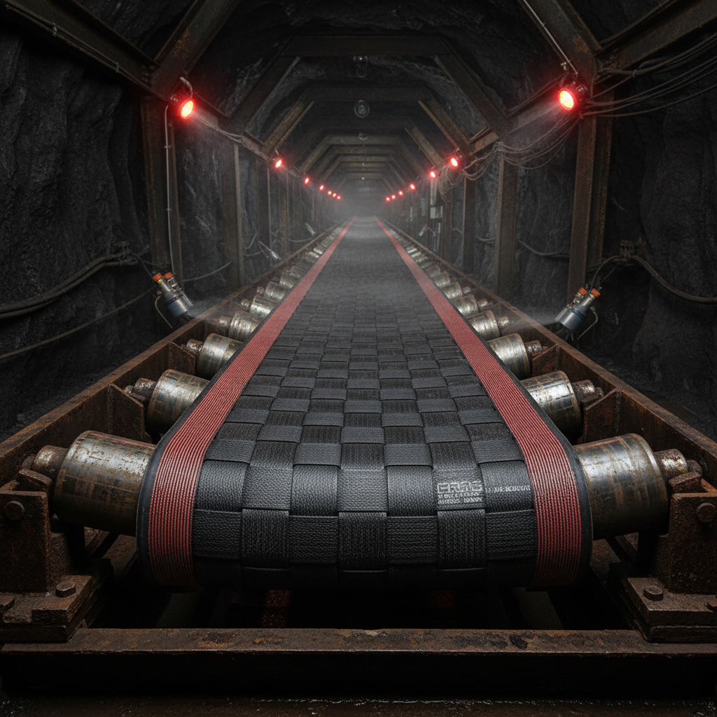 Anti-Tear Rubber Conveyor Belt For Fire-Risk Underground Environments