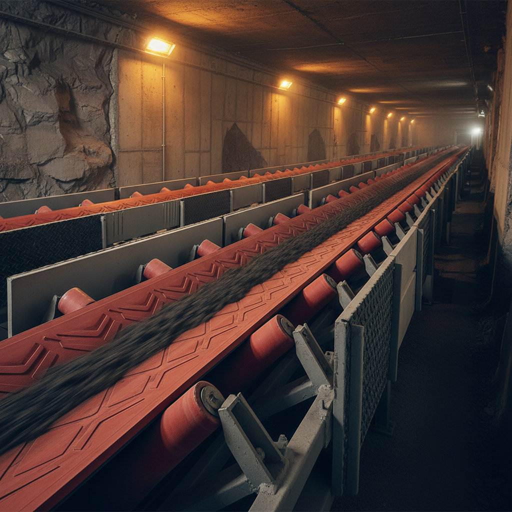 Patterned Conveyor Belts For Fire-Risk Underground Environments