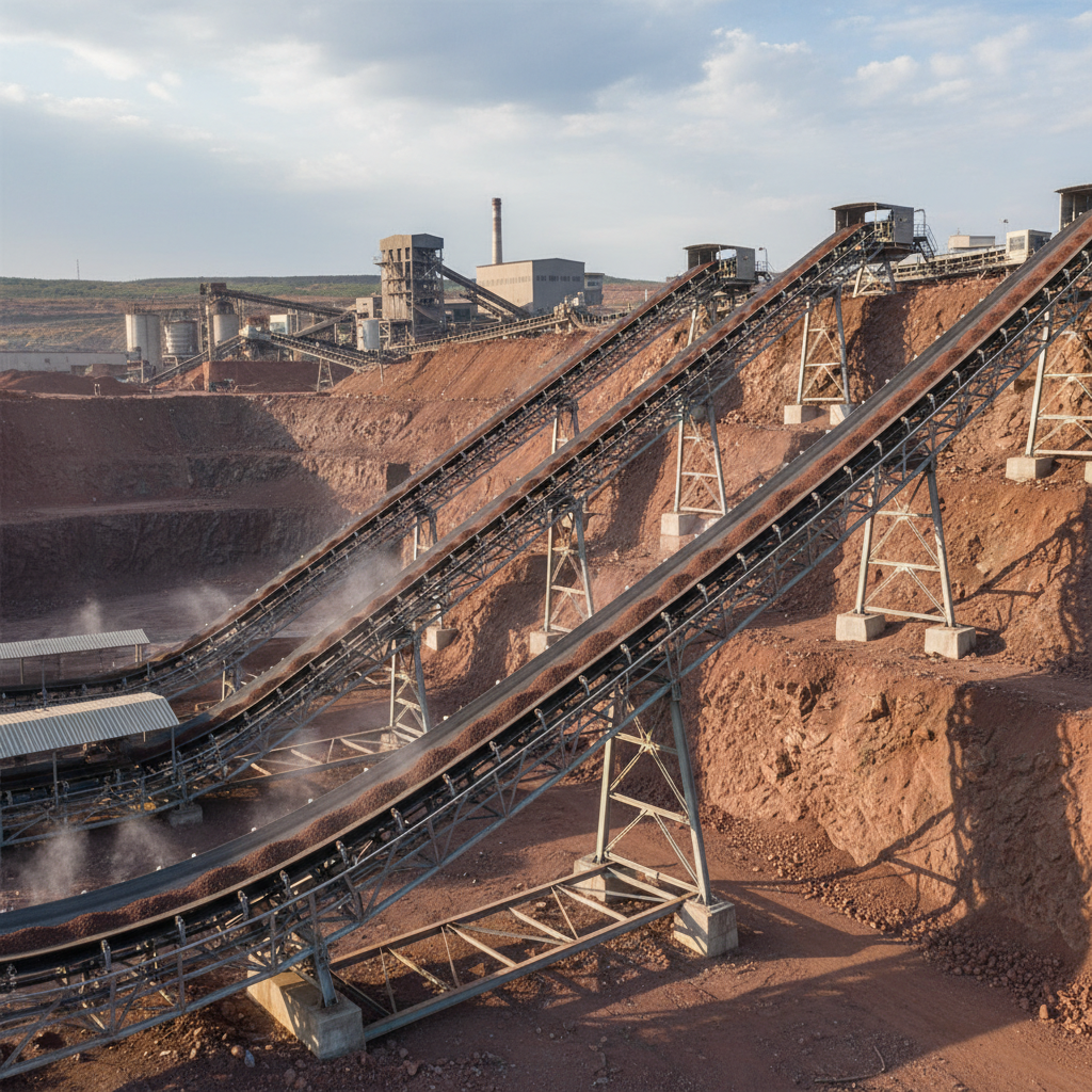 Ep Conveyor Belts For High-Angle Incline Lifting And Moving