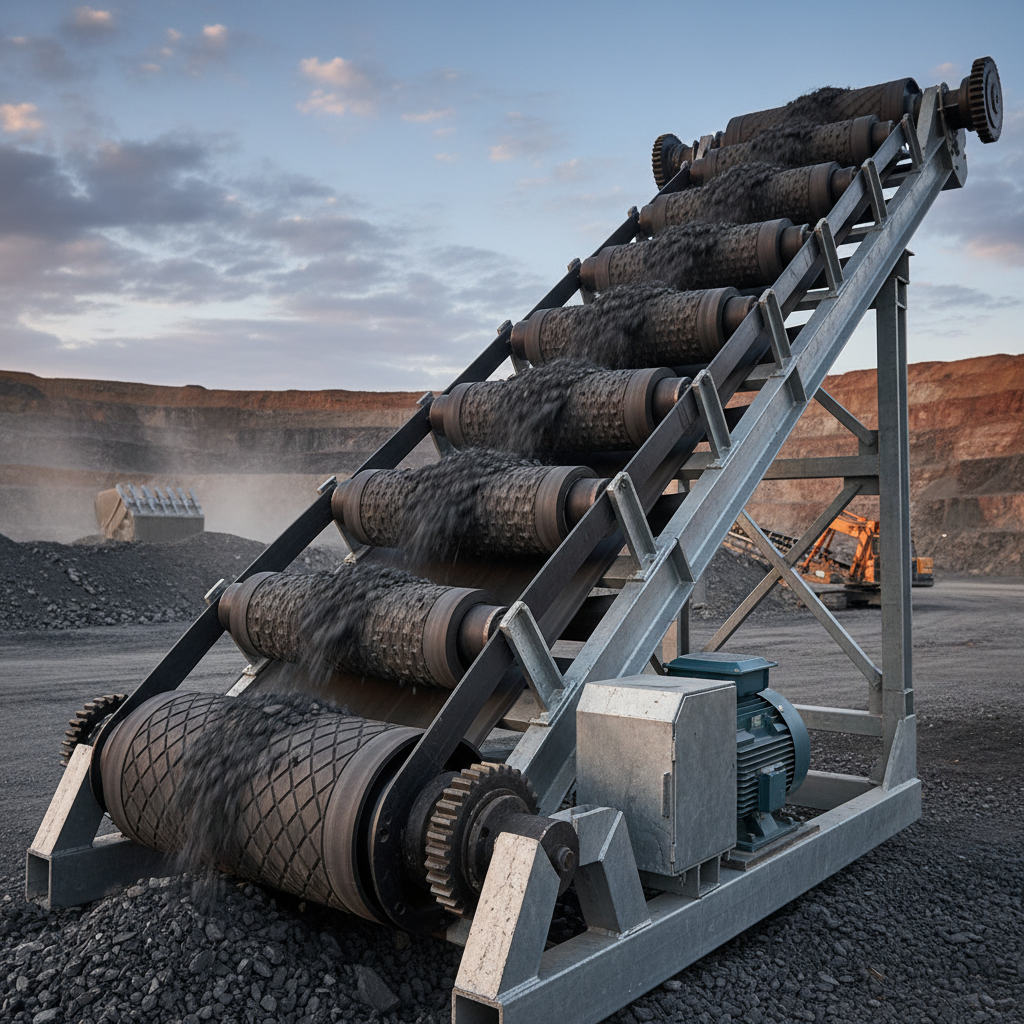 Conveyor Drums For High-Angle Incline Lifting And Moving
