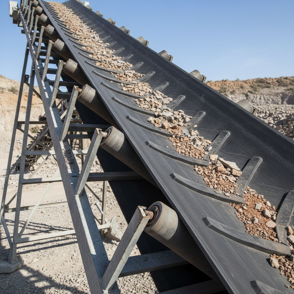 Rubber Conveyor Belts For Preventing Material Slippage On Slopes