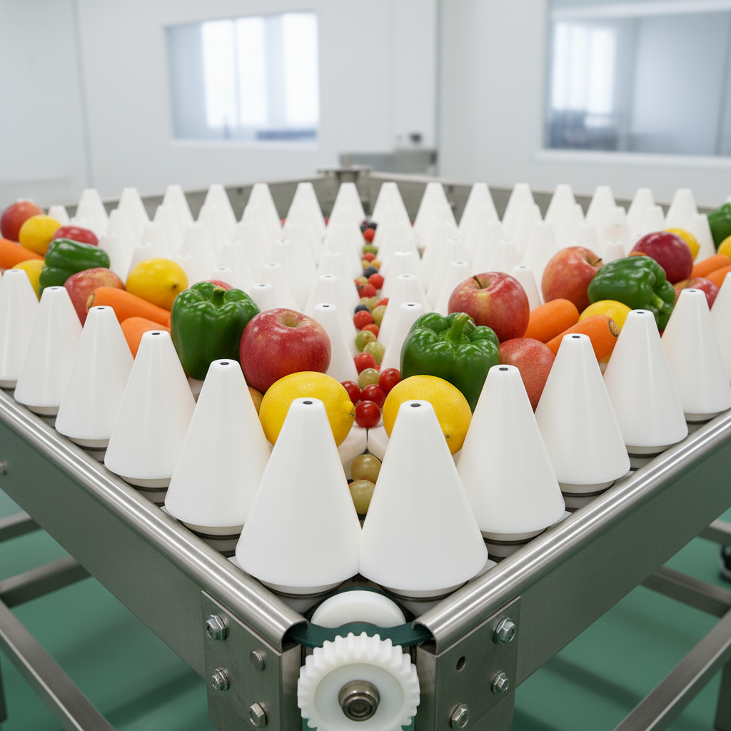 Conical Idlers For Food-Grade And Light-Duty Sorting