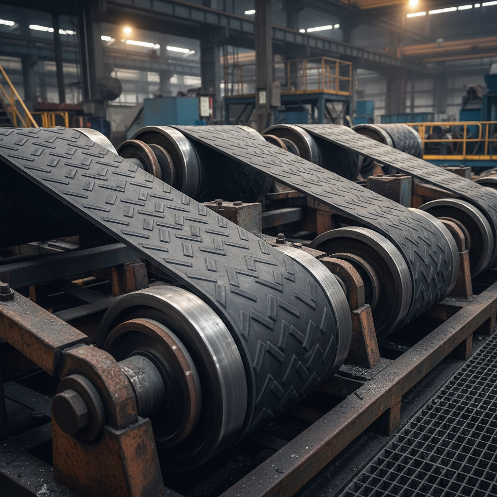 Patterned Conveyor Belts For Industrial Pulley And Drum Redirection