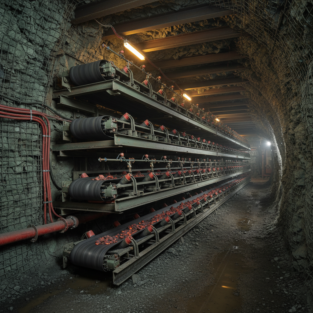 Layered Conveyor Belts For Fire-Risk Underground Environments