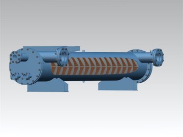Straight-Tube, Single-Circuit, DX Evaporator with Spiral Baffle