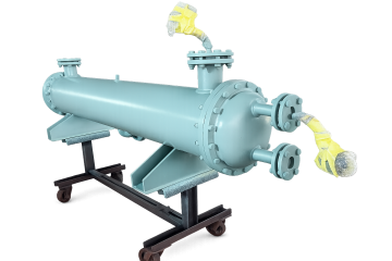Steam-to-Water Shell-and-Tube Heat Exchanger with Titanium Tubes and Stainless Steel Shell