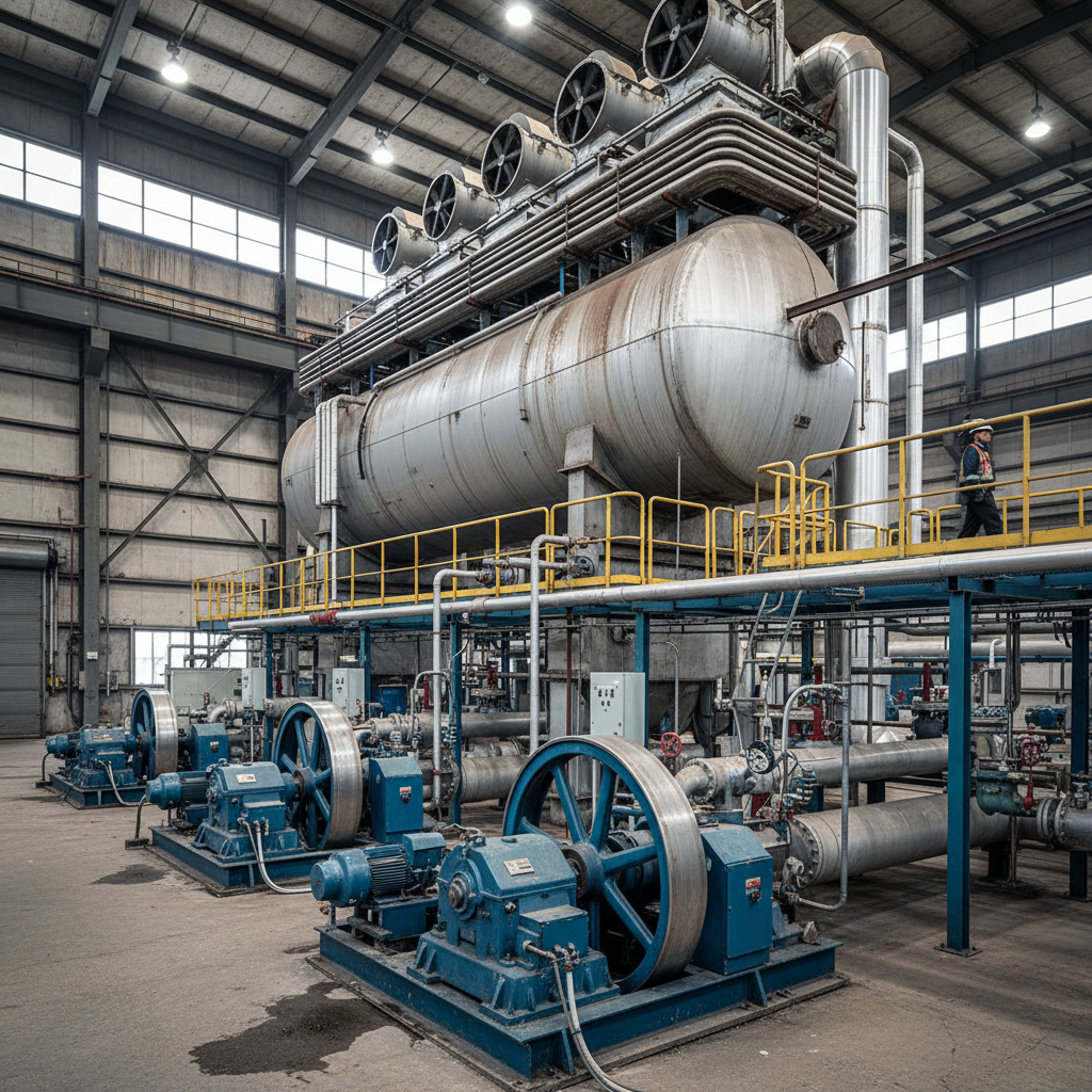 Compressor And Condenser For Industrial Ammonia Refrigeration Plants