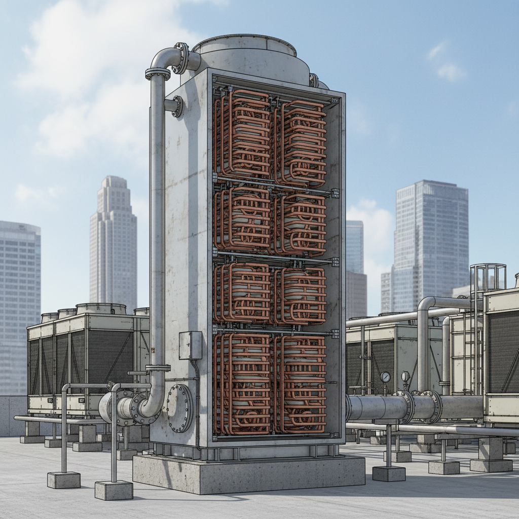 Shell And Coil Condenser For Commercial High-rise HVAC Systems