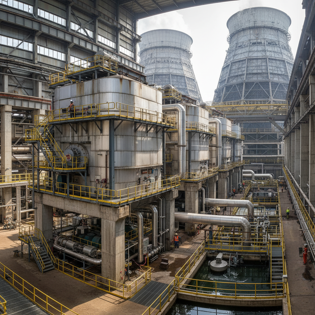 Steam Condenser For Industrial Power Plant Steam Recovery