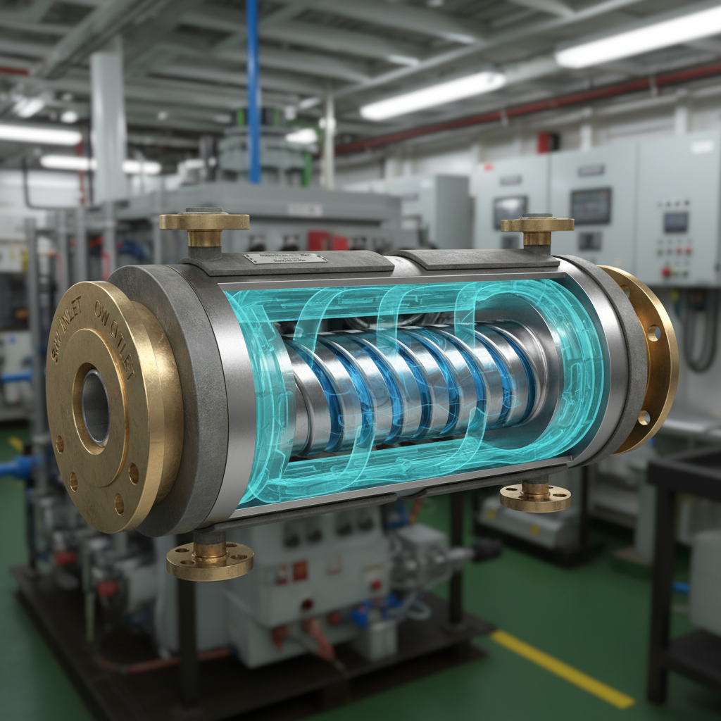 Coaxial Water Cooled Condenser For Marine And Offshore Vessel Refrigeration