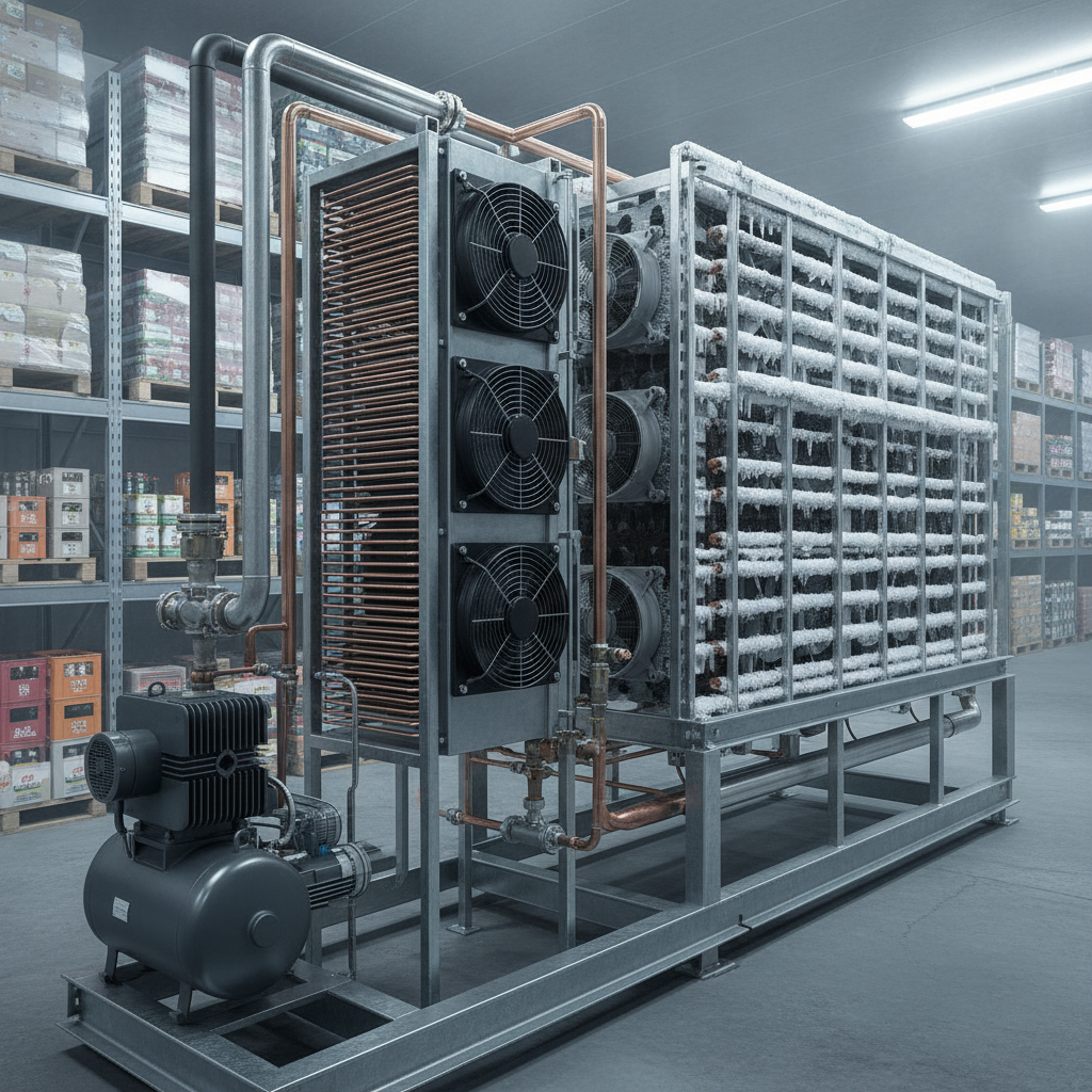 Compressor Condenser Expansion Valve Evaporator For Food And Beverage Cold Storage Facilities