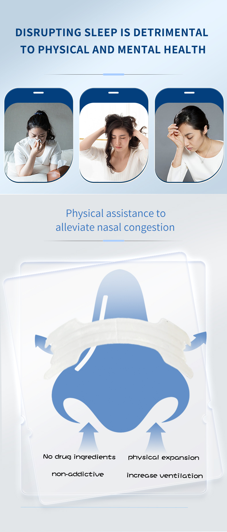Tira nasal pequena em formato de osso, suporte respiratório extra forte para um sono melhor (2)