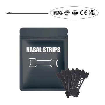 Tira nasal respirável em tecido não tecido com bolsa preta