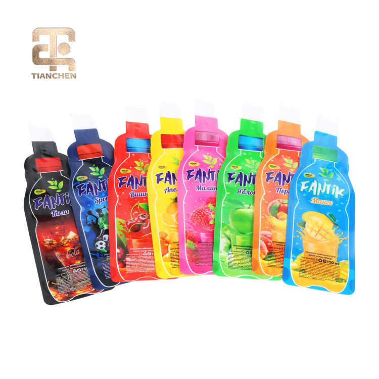 Customized Plastic Shaped Liquid Injection Beverage Pouch for Moisture Proof Stand up Pouch with Gravure Printing