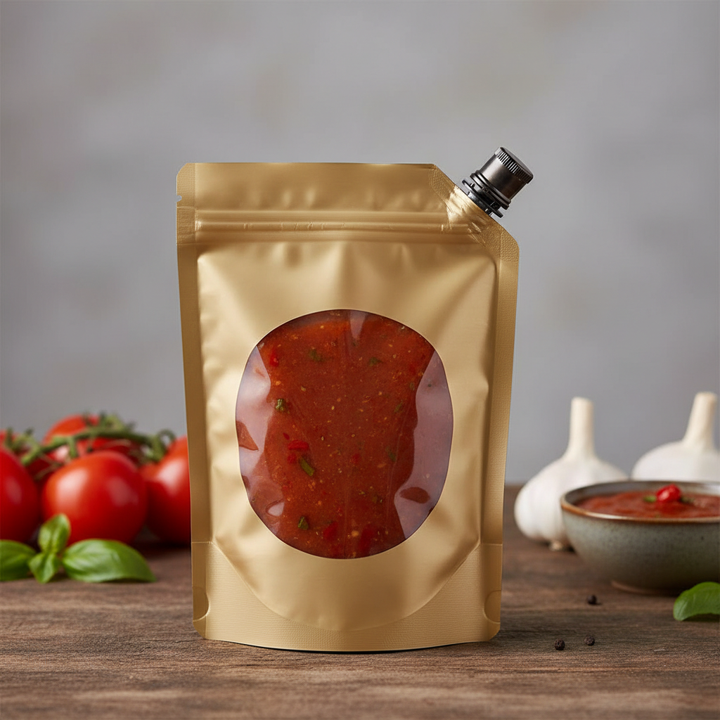 Mála Pacáiste Bia le haghaidh Brandaí Condiment agus Anlann