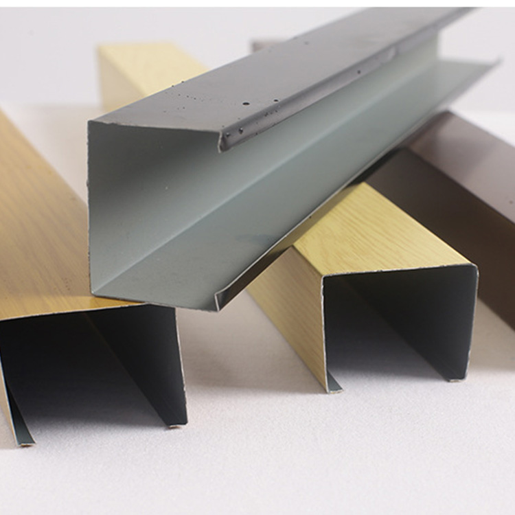 Wood Grain Aluminum U-Baffle Ceiling