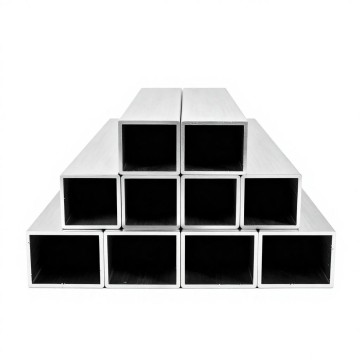 6063 Brushed Aluminum Square Tube