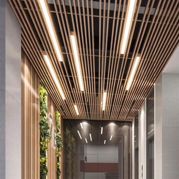 Wood Grain Linear Aluminum Ceiling