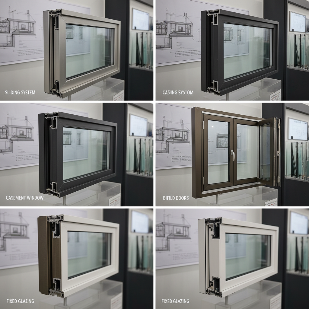 Aluminium Frames Profiles For Residential Fenestration