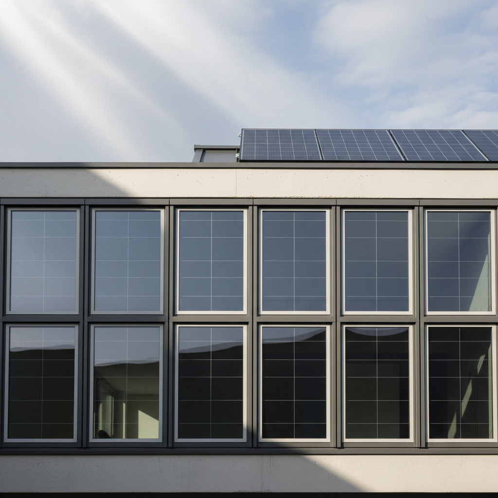 Slim Profile Aluminium Windows For Solar Energy Systems