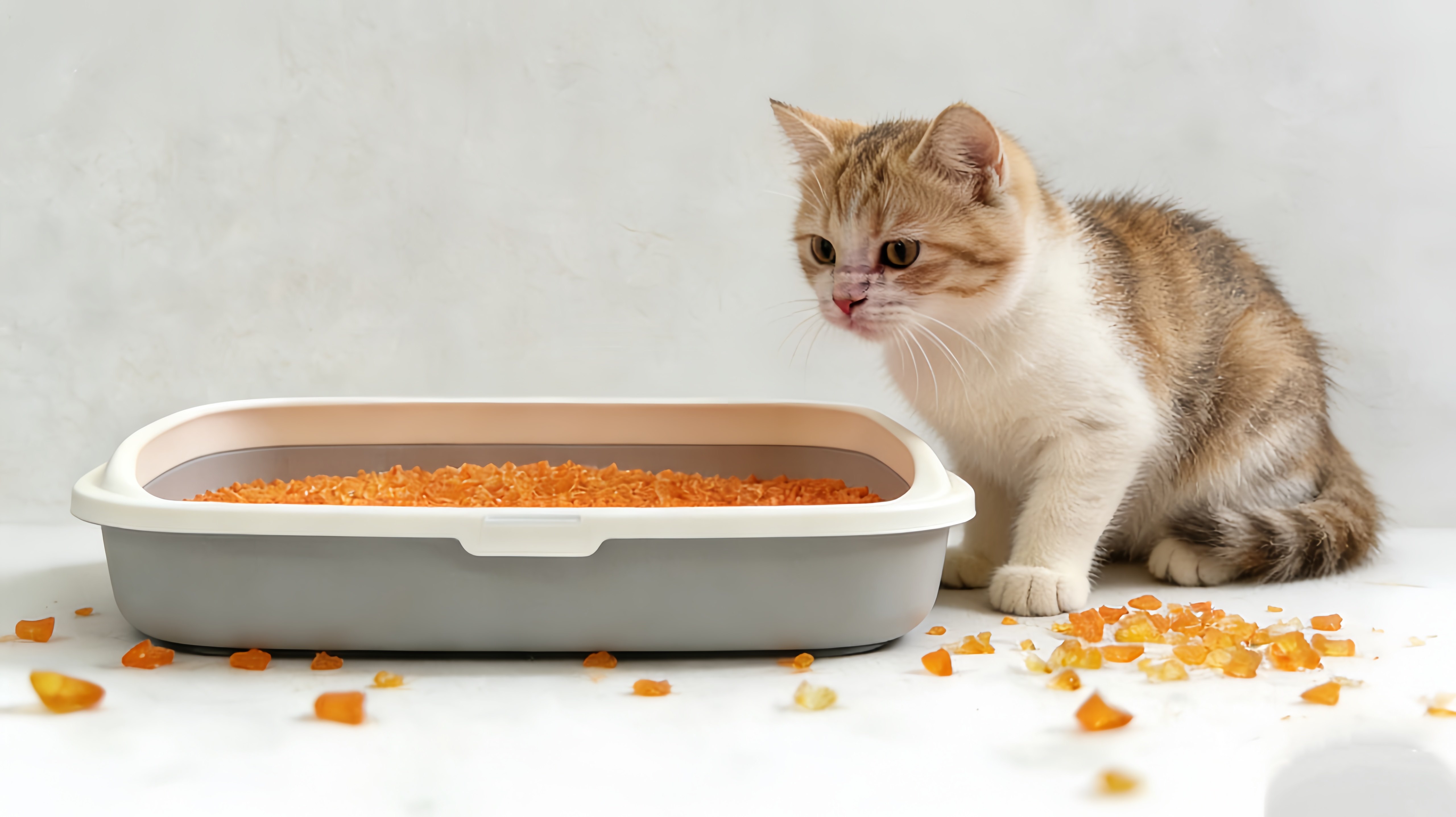 橙色水晶猫砂颜色变化明显