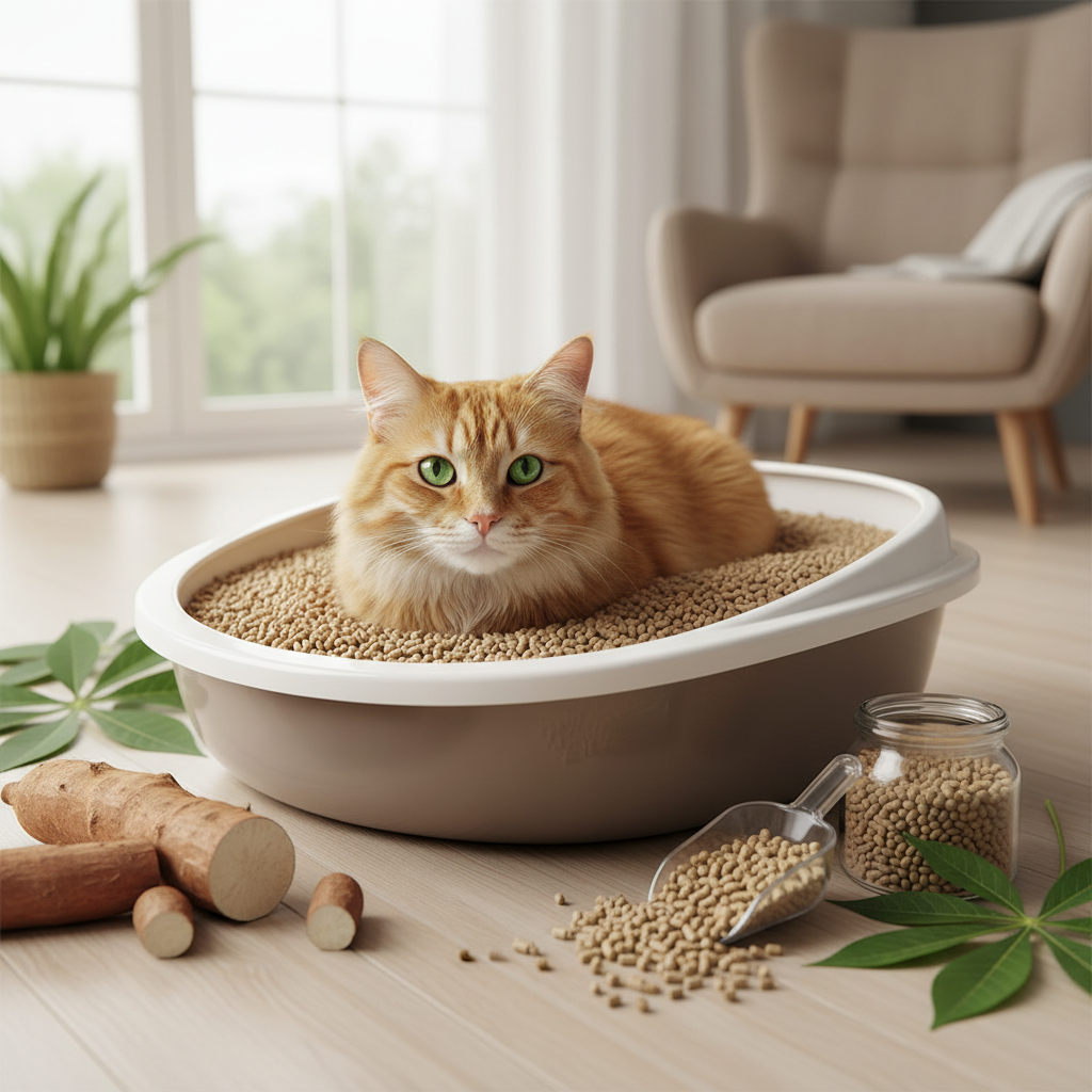 Cassava Cat Litter For Long-Lasting Use