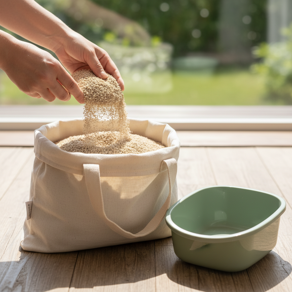 Bentonite Cat Sand For Lightweight And Portable Convenience