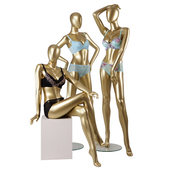 Factory direct sales fiberglass women's clothing models Golden brand full-body underwear Mannequins high-end display fitting Mannequins