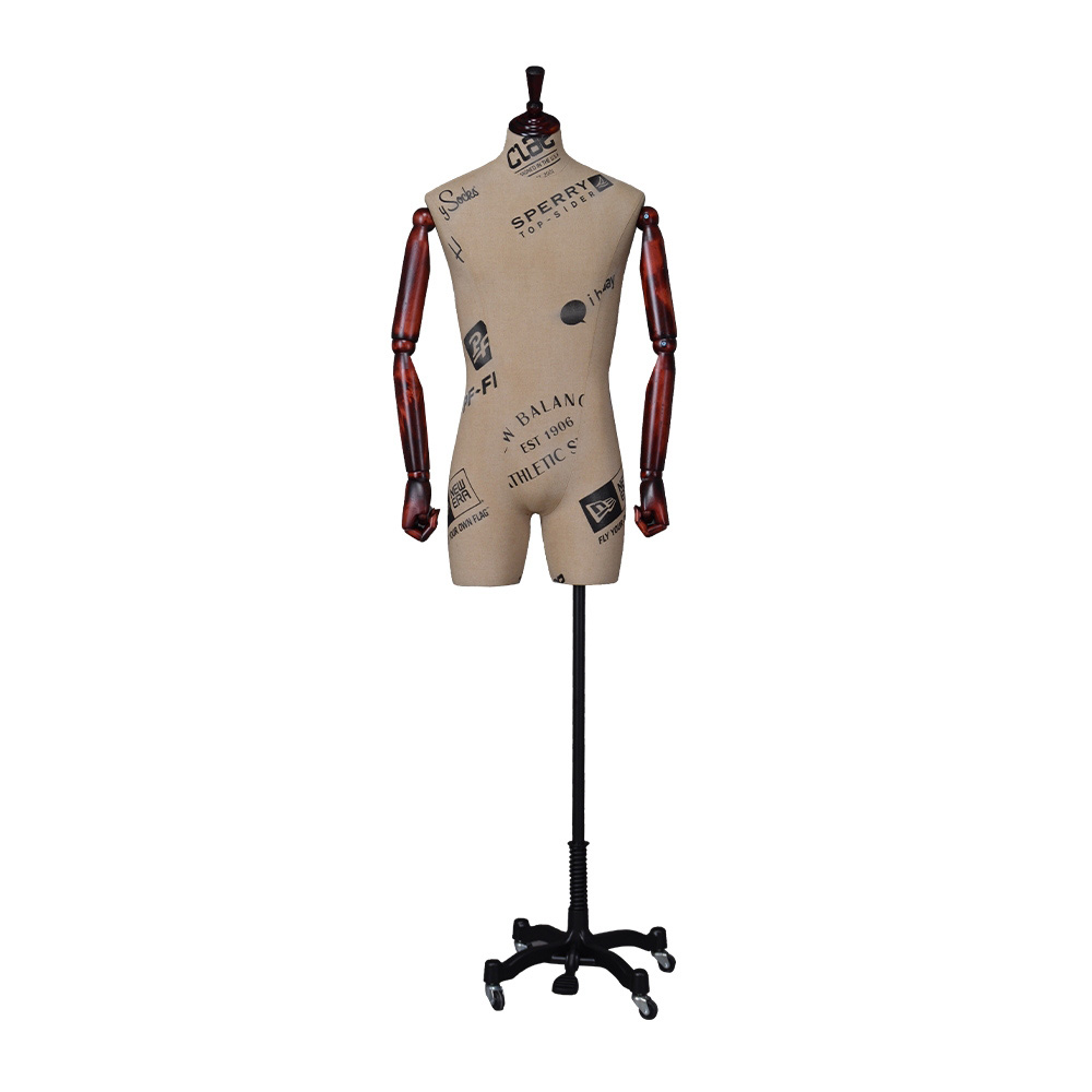 Quality model fiberglass bust model high-end business casual men's bag cloth model canvas fake model wholesale