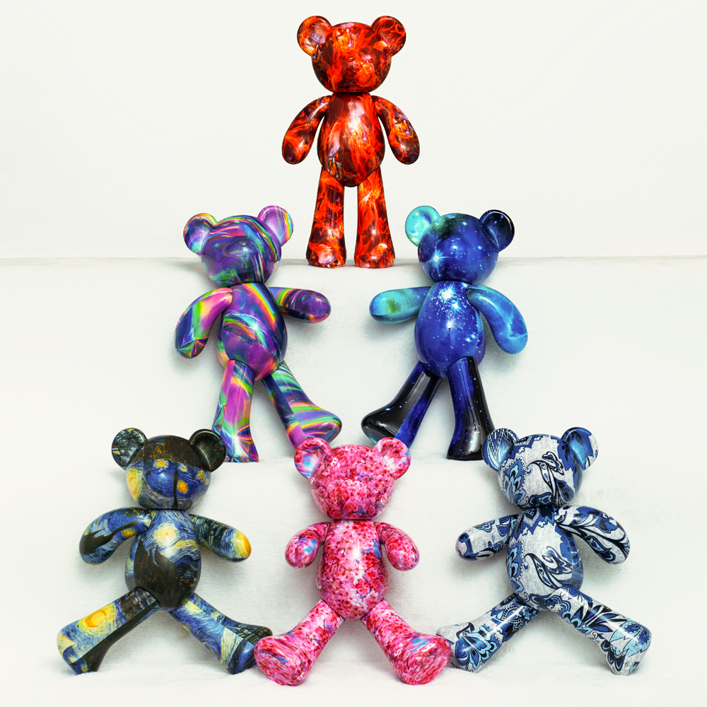 Whimsical Animal Sculpture Cartoon Bear - Customizable Colors & Sizes for Kids!