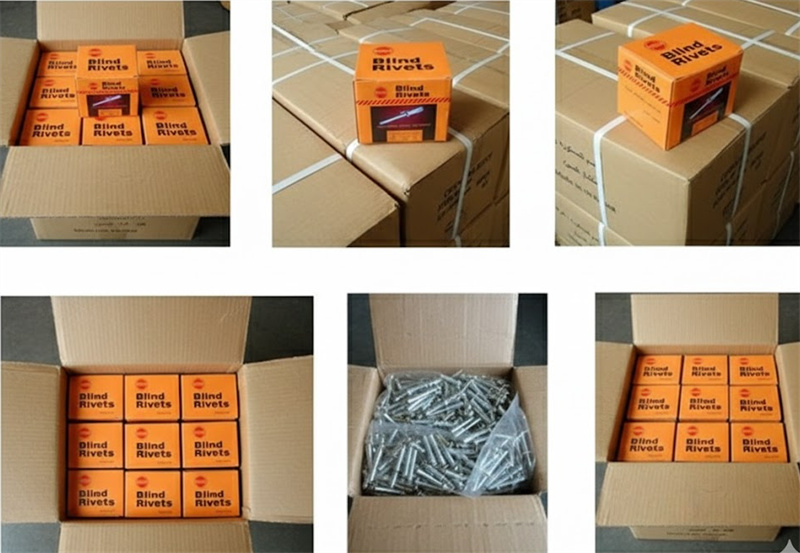 Large flange blind rivets package