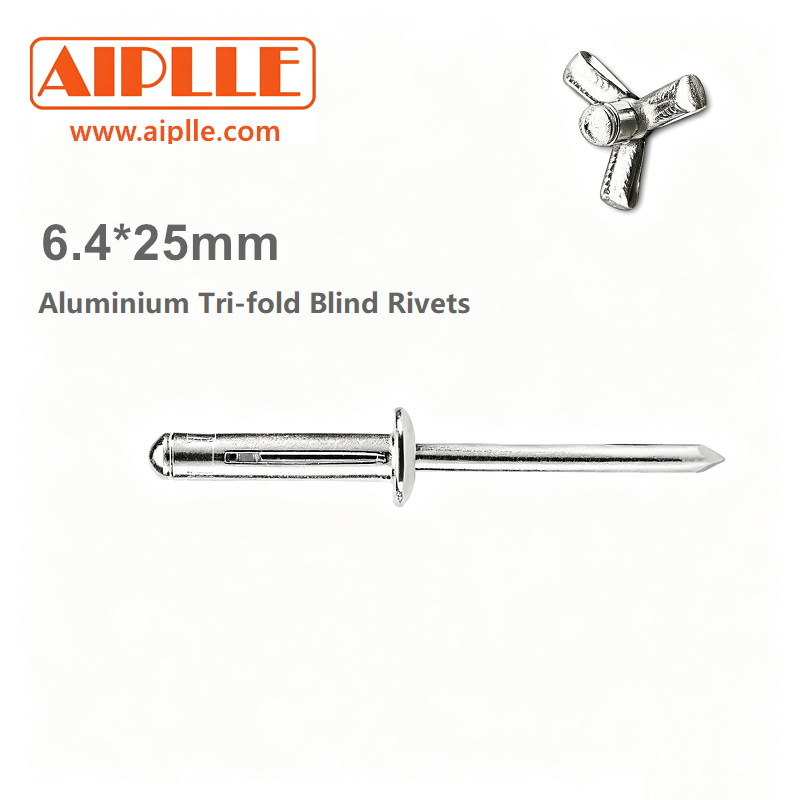 Rivets aveugles tripolaire en aluminium 6,4 x 25
