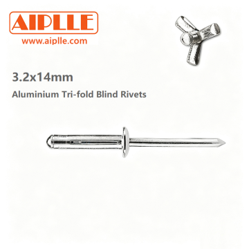 3.2x14 AluminIum Tri-fold Blind Rivets