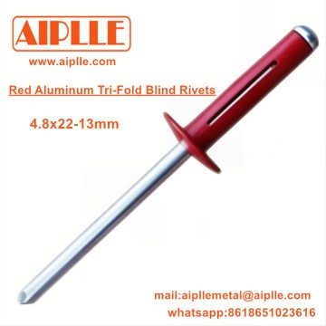 Red Aluminum Tri-Fold Blind Rivets