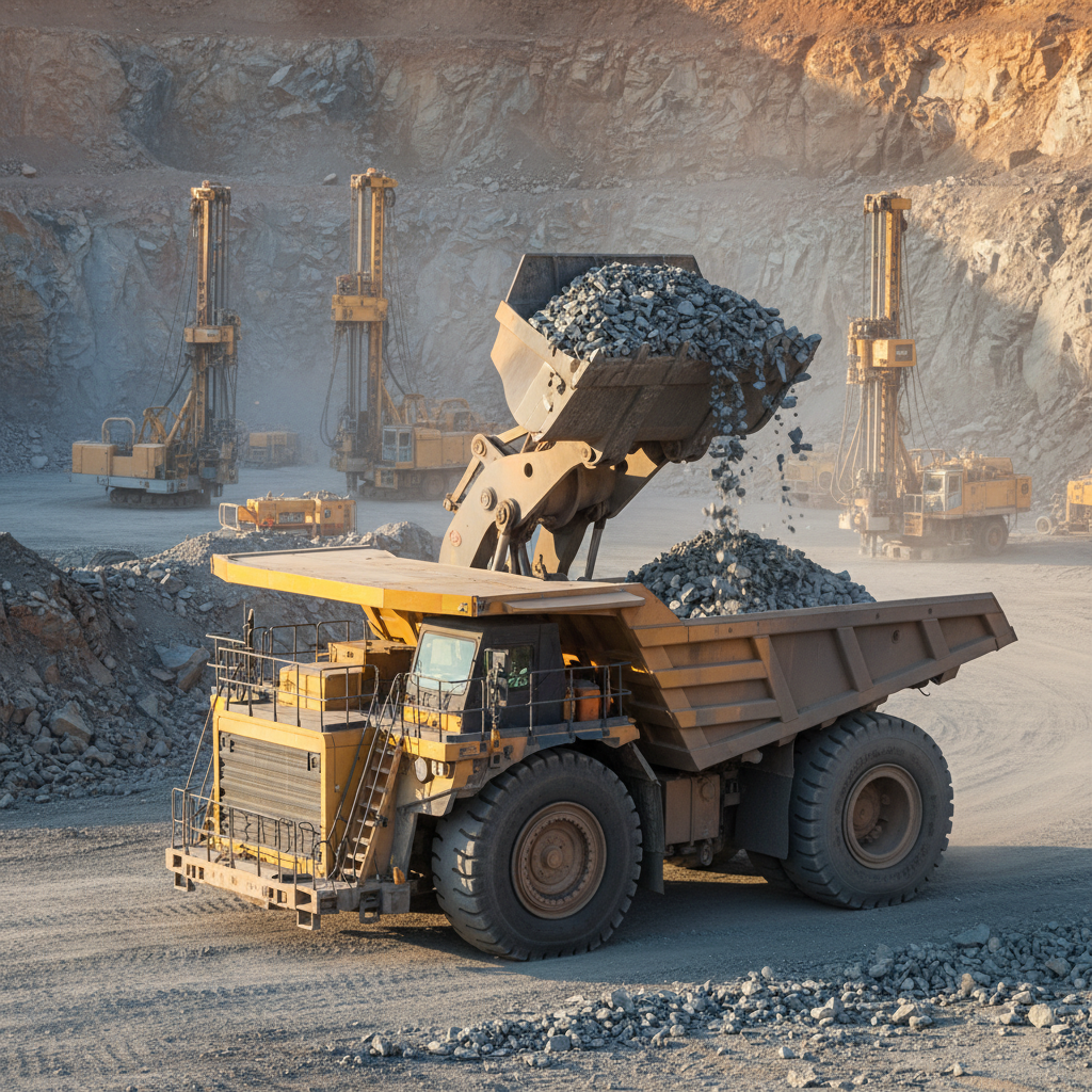 Loader Dump Truck For Rock And Ore Drilling Operations
