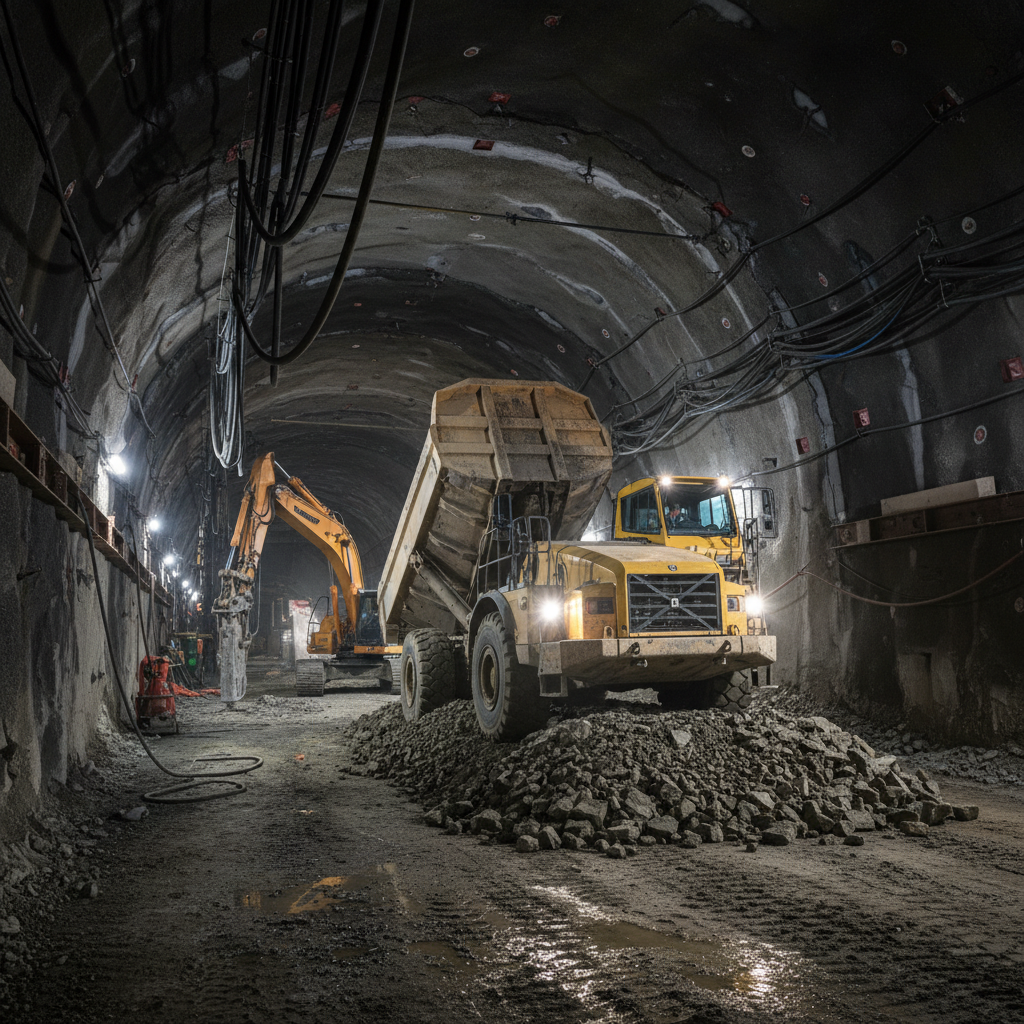 Hauling Dump Truck For Tunneling And Subterranean Construction