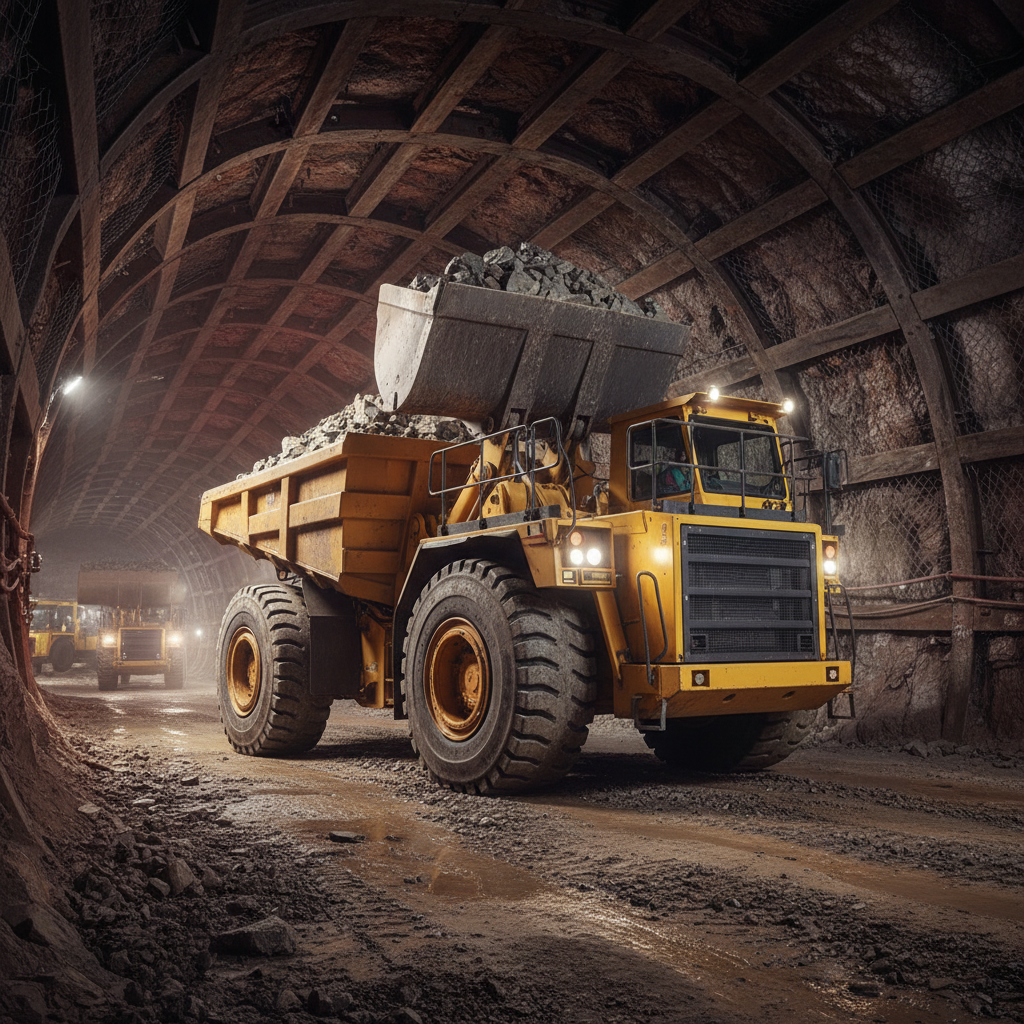 Loader Dump Truck For Efficient Underground Material Transport