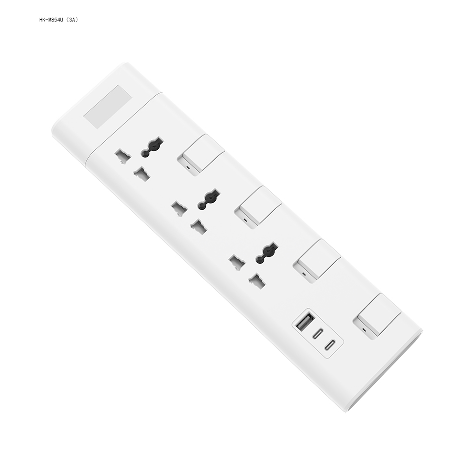 HK-M854UC 2C+1A USB Extension Socket